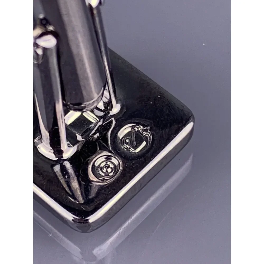 Teal Blue Swarovski Crystal Cufflinks Stainless Steel Small Square Vintage